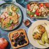 Assiette de repas sains et colorés illustrant une alimentation santé accessible au quotidien